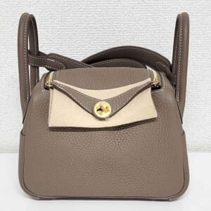エルメス リンディミニ エトゥープ トリヨンクレマンス ゴールド金具 K刻印