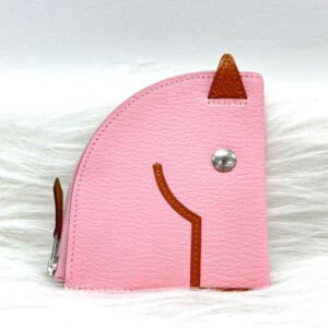 エルメス パドック コインケース ローズサクラ/キャラメル シェブルミゾル シルバー金具 Z刻印