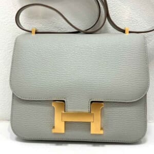 エルメス コンスタンス3 ミロワール ミニ グリスペール シェブルミゾル ゴールド金具 K刻印
