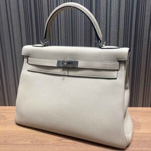 エルメス ケリー32 トレンチ トゴ シルバー金具 A刻印