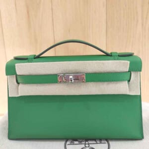 エルメス ポシェットケリー ヴェールユッカ スイフト シルバー金具 K刻印