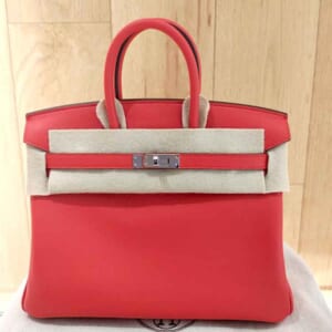 エルメス バーキン25 ルージュクー スイフト トゴ シルバー金具 K刻印