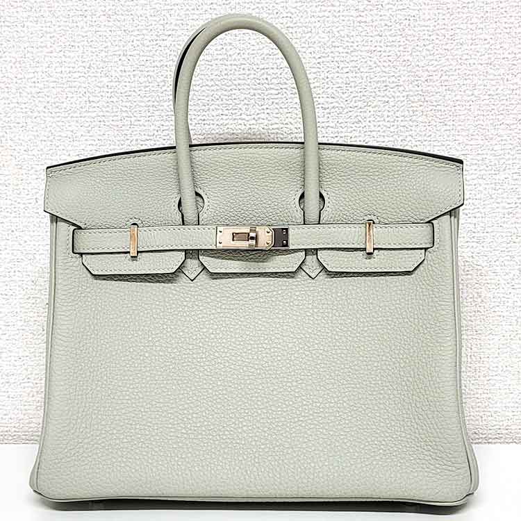 エルメス バーキン25 グリネヴェ トゴ シルバー金具 B刻印