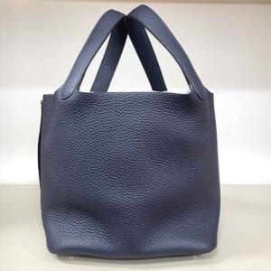 エルメス ピコタンロックMM ブルーニュイ トリヨンクレマンス シルバー金具 Z刻印