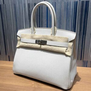 エルメス バーキン30 パールグレー トゴ シルバー金具 B刻印