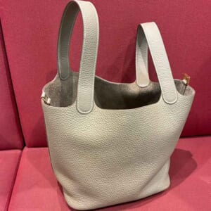 エルメス ピコタンロックMM エトゥープ トリヨンクレマンス ゴールド金具 K刻印