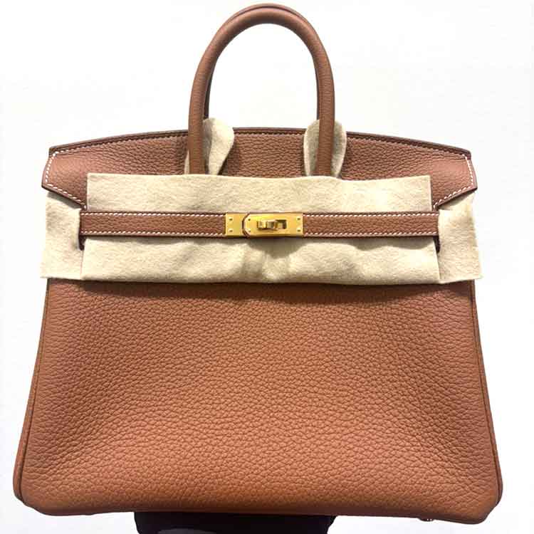 エルメス バーキン25 ゴールド トゴ ゴールド金具 K刻印
