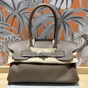 エルメス ショルダーバーキン29 エトゥープ エバーカラー シルバー金具 K刻印