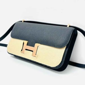エルメス コンスタンスエラン 黒 エプソン ピンクゴールド金具 W刻印