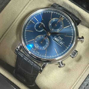 IWC ポートフィノ クロノグラフ 42mm ブルー SS/アリゲータストラップ IW391036