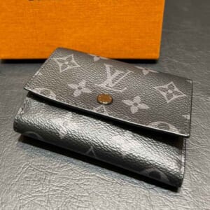 ルイ・ヴィトン モノグラム・エクリプス ヴィクター・ウォレット ノワール クローム金具 M12598