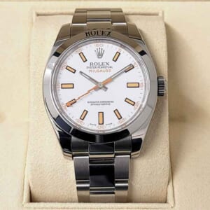 ロレックス ミルガウス 40mm ホワイト文字盤 SS オイスター 116400