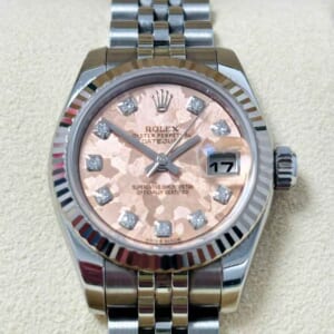 ロレックス デイトジャスト 26mm ピンククリスタル SS/K18ホワイトゴールド ジュビリー 179174G