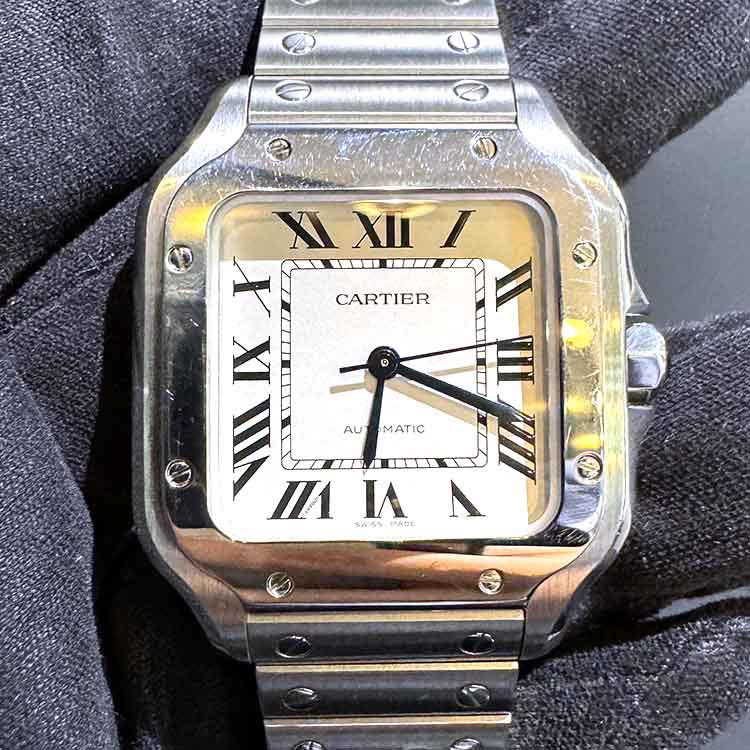 カルティエ サントス ドゥ カルティエ MM 35.1mm シルバー文字盤 SS WSSA0029