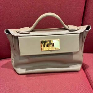 エルメス 24/24 サック ヴァンキャトル ミニ エトゥープ スイフト/エバーカラー ゴールド金具 W刻印