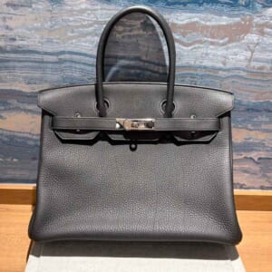 エルメス バーキン30 黒 トゴ シルバー金具 T刻印