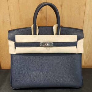 エルメス バーキン25 ブルーニュイ トゴ シルバー金具 K刻印