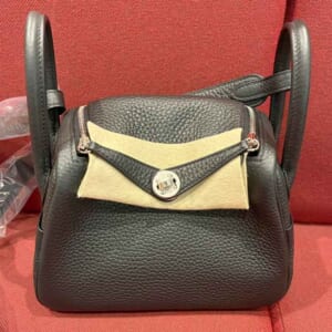 エルメス リンディミニ 黒 トリヨンクレマンス シルバー金具 K刻印