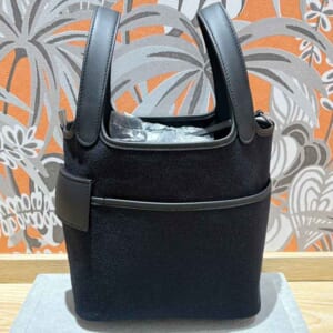 エルメス ピコタンロックPM カーゴ 黒 トワルゴエラン/スイフト シルバー金具 K刻印