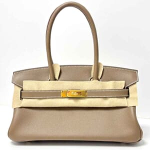 エルメス ショルダーバーキン29 エトゥープ エバーカラー ゴールド金具 K刻印