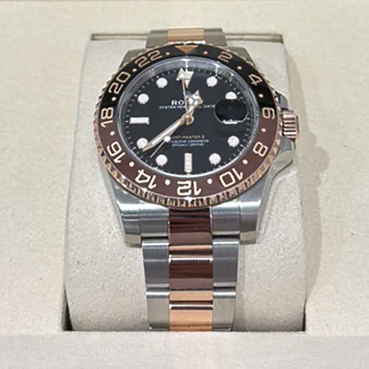 ロレックス GMTマスター2 40mm ブラック SS オイスターブレス 126710CHNR