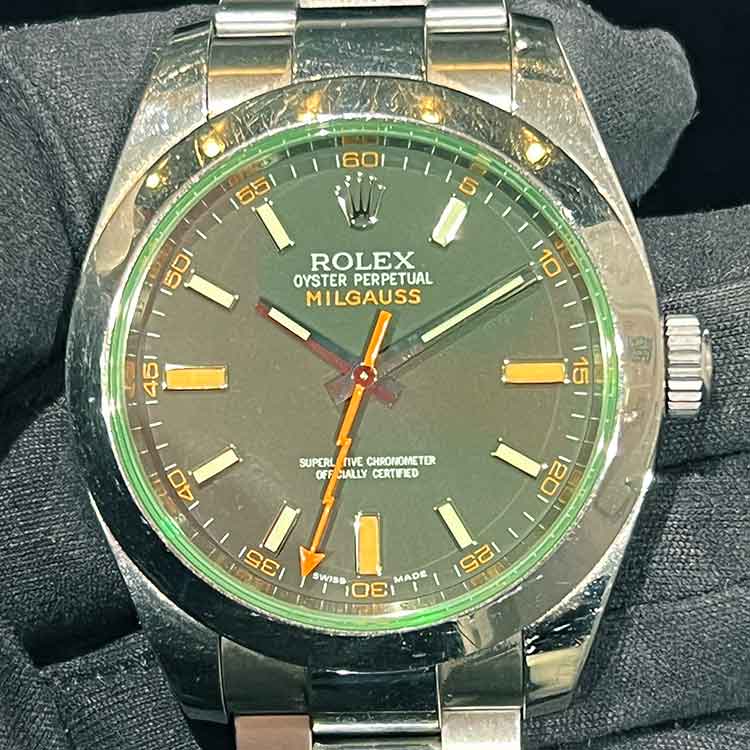 ロレックス ミルガウス 40mm ブラック文字盤 SS 116400GV
