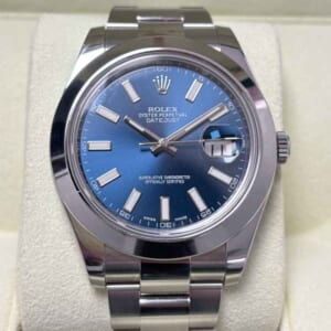ロレックス デイトジャスト2 41mm ブルー/バー文字盤 SS 116300