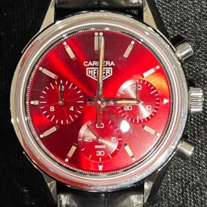 タグ・ホイヤー カレラ キャリバー ホイヤー02 39mm クロノグラフ レッド文字盤SS CBK221G.FC6479