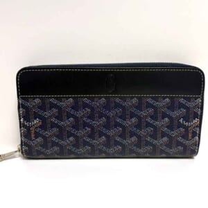 ゴヤール マティニョン ウォレットGM ネイビー シルバー金具