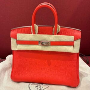 エルメス バーキン25 ルージュトマト トゴ シルバー金具 D刻印