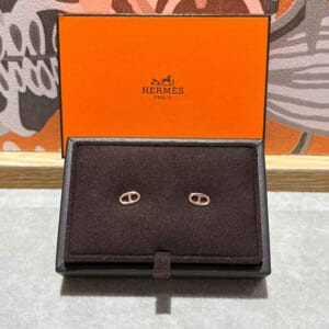 エルメス シェーヌ・ダンクル TPM ファランドール ピアス K18ピンクゴールド