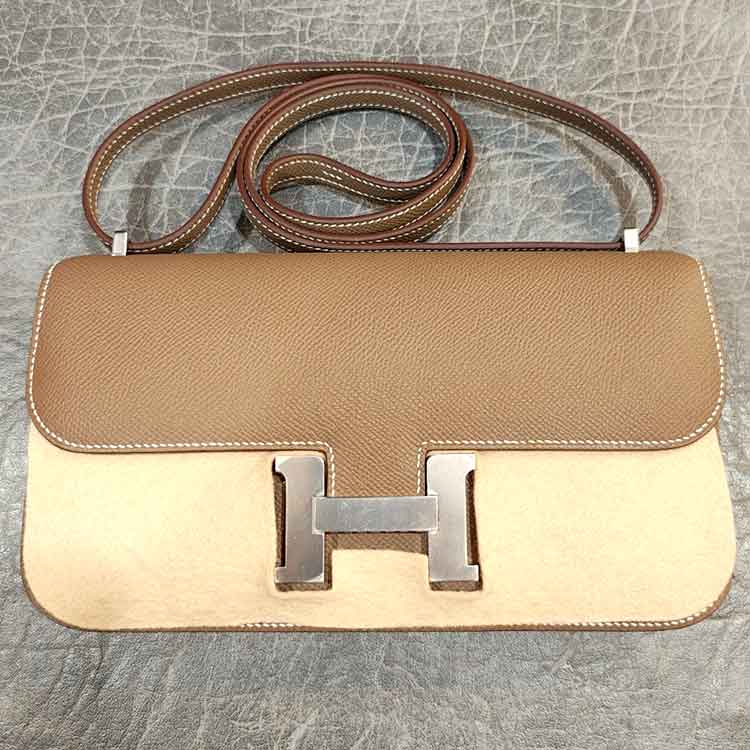 エルメス コンスタンスエラン ミロワール エトゥープ エプソン シルバー金具 K刻印