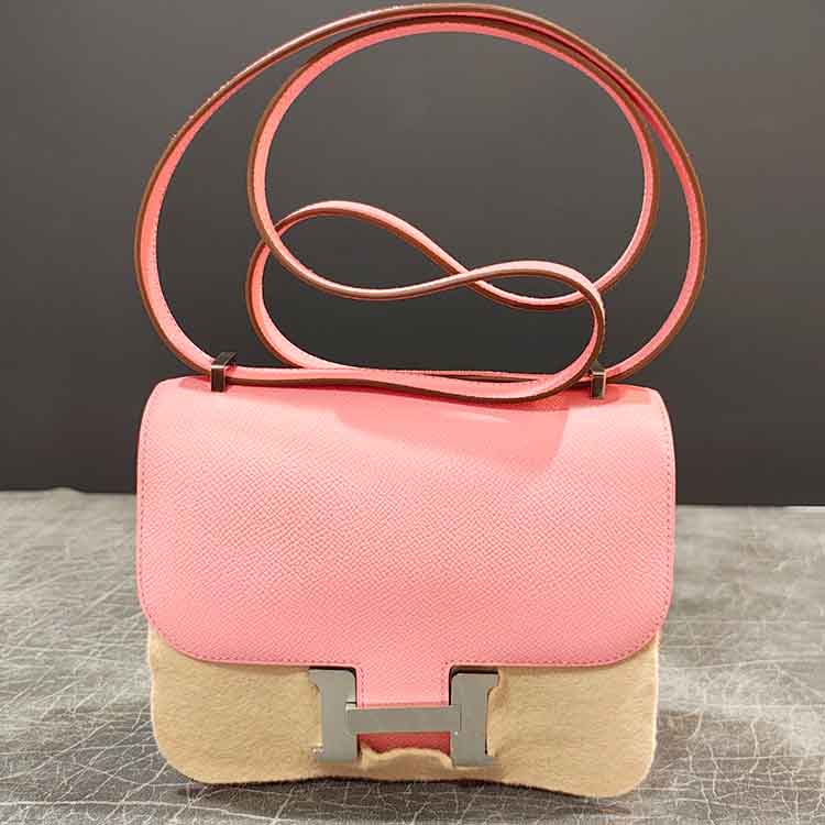 エルメス コンスタンス3ミニ ローズコンフェッティ エプソン シルバー金具 K刻印