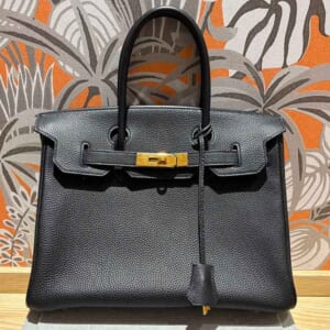 エルメス バーキン30 黒 トゴ ゴールド金具 □J刻印