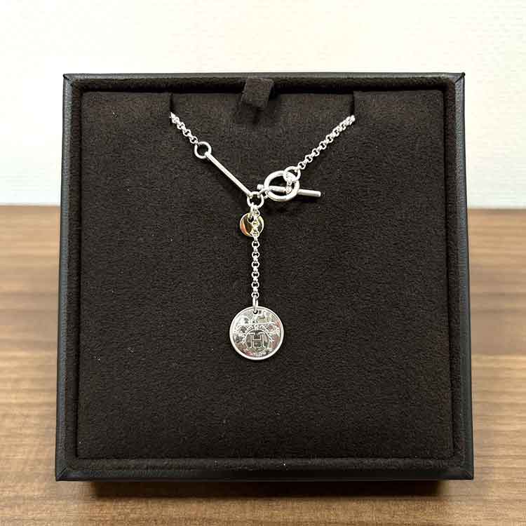 エルメス ネックレス エクスリブリスSM SV925/K18ピンクゴールド