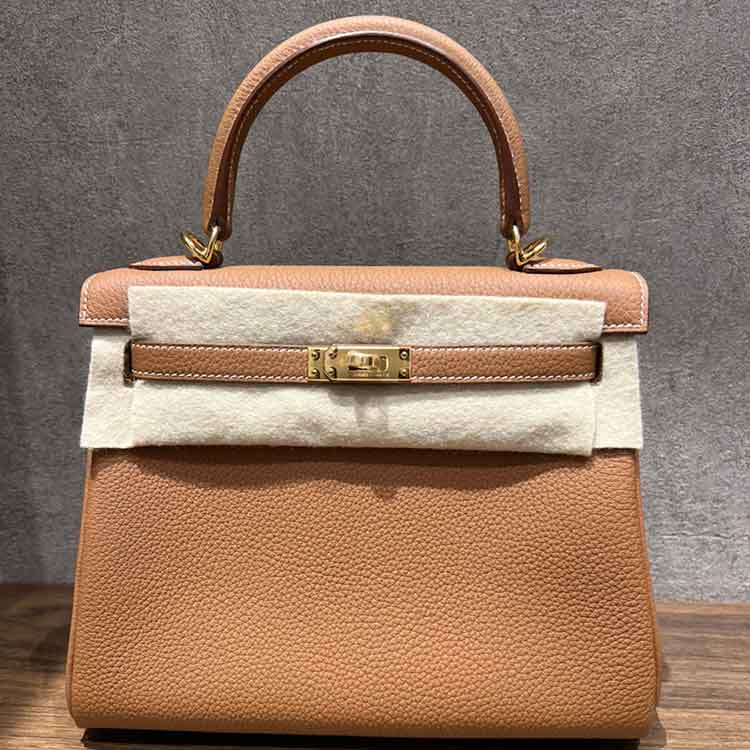 エルメス ケリー25 ゴールド トゴ ゴールド金具 W刻印