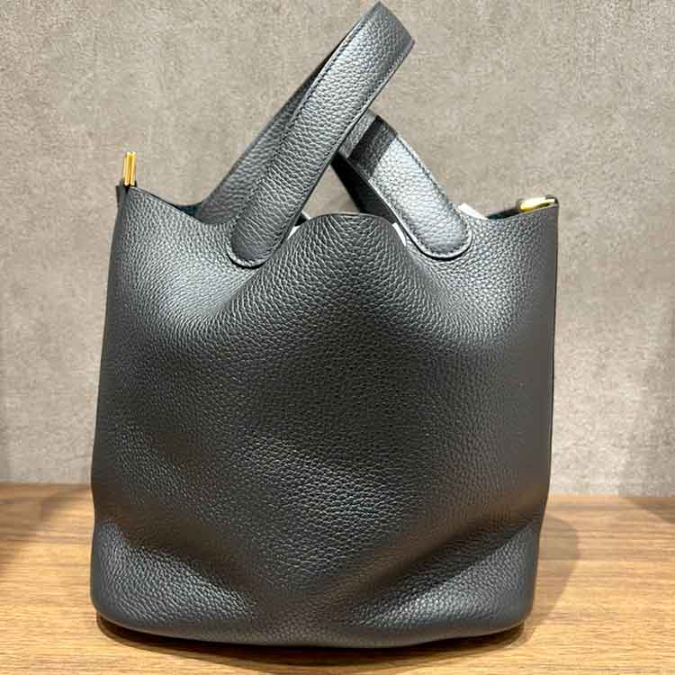 エルメス ピコタンロックMM 黒 トリヨンクレマンス ゴールド金具 W刻印