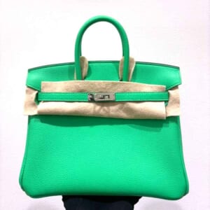エルメス バーキン25 ヴェールコミック トゴ シルバー金具 B刻印
