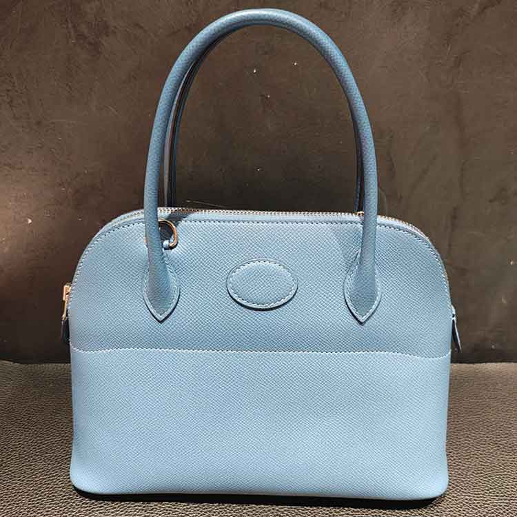 エルメス ボリード27 アズール エプソン シルバー金具 D刻印