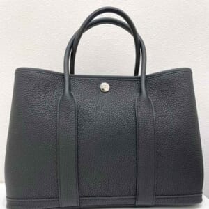 エルメス ガーデンパーティTPM 黒 ネゴンダ シルバー金具 K刻印