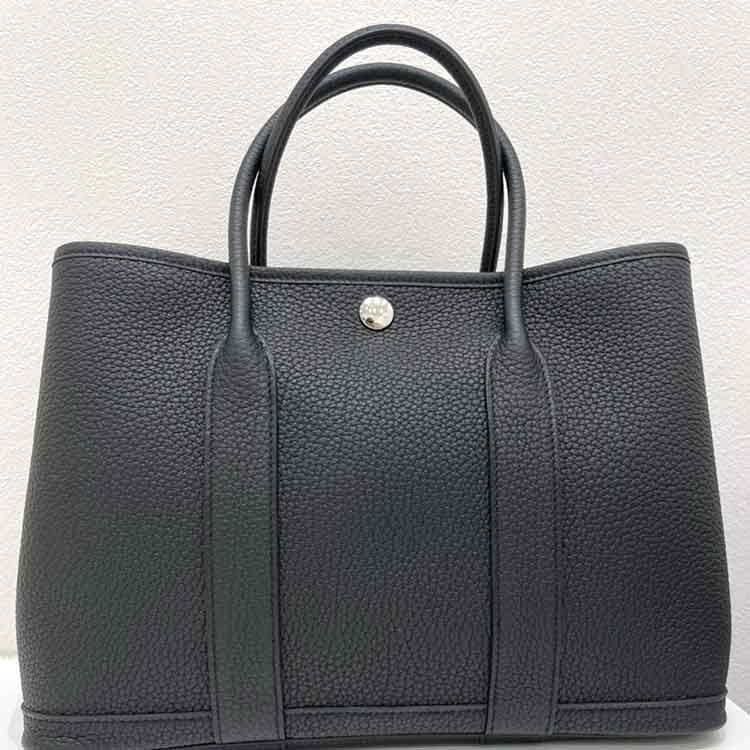エルメス ガーデンパーティTPM 黒 ネゴンダ シルバー金具 K刻印
