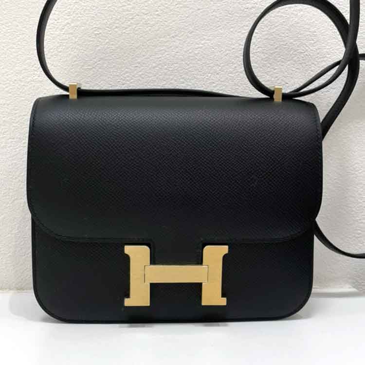 エルメス コンスタンス3 ミロワール ミニ 黒 エプソン シャンパンゴールド金具 K刻印