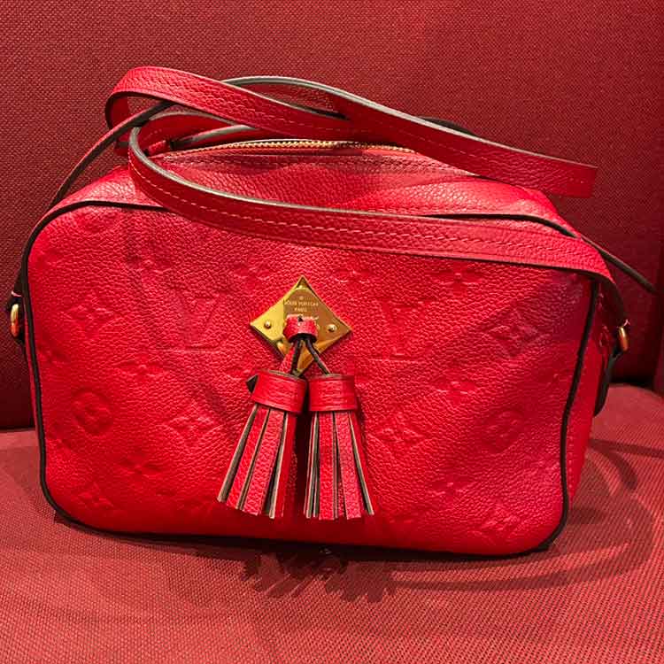 ルイ・ヴィトン モノグラム・アンプラント サントンジュ スカーレット ゴールド金具 M44606