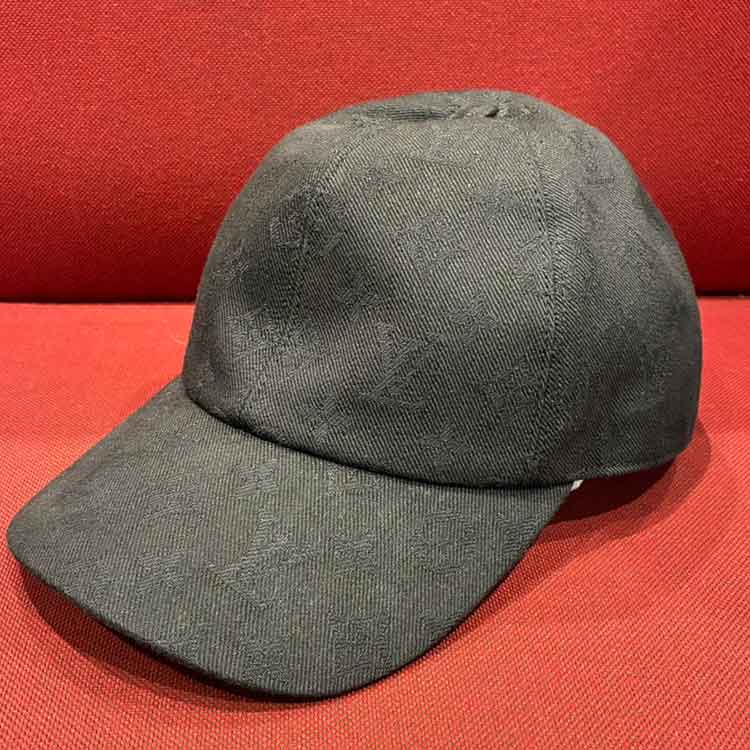 ルイ・ヴィトン モノグラム キャスケット エッセンシャル 黒 コットン