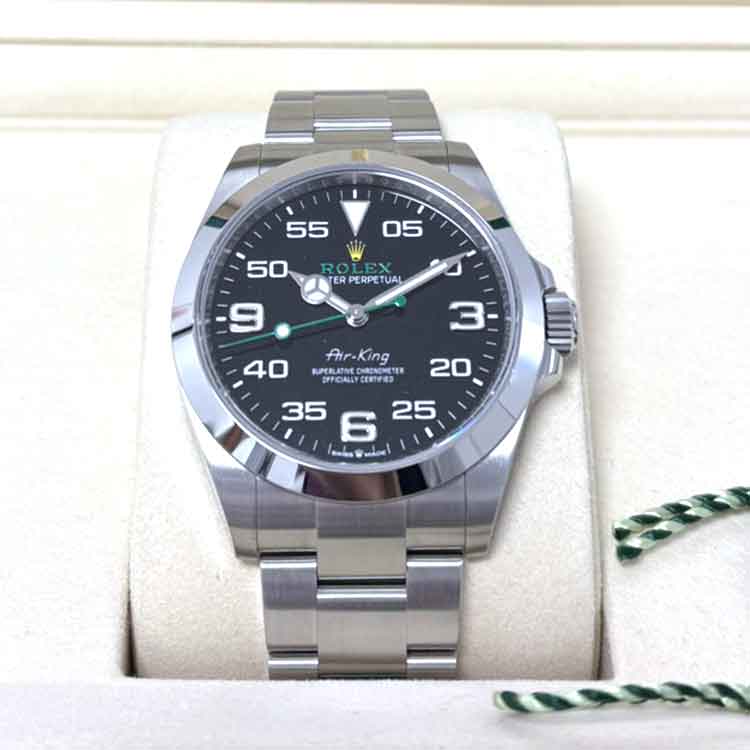 ロレックス エアキング 40mm ブラック SS オイスター 126900