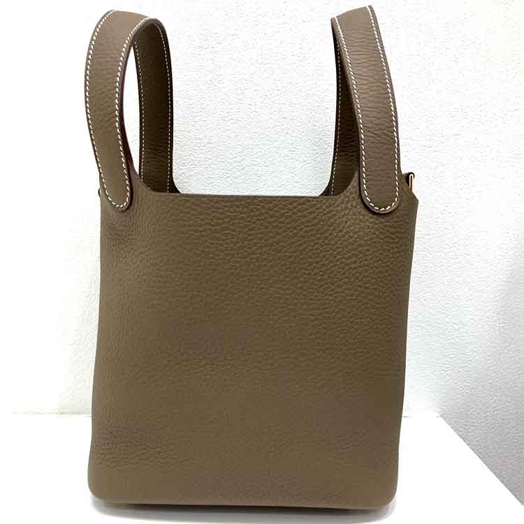 エルメス ピコタンロックPM エトゥープ トリヨンクレマンス ゴールド金具 K刻印