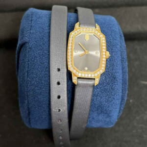 ハリー・ウィンストン エメラルド グレー K18イエローゴールド/サテン/ダイヤモンド EMEQHM18YY001