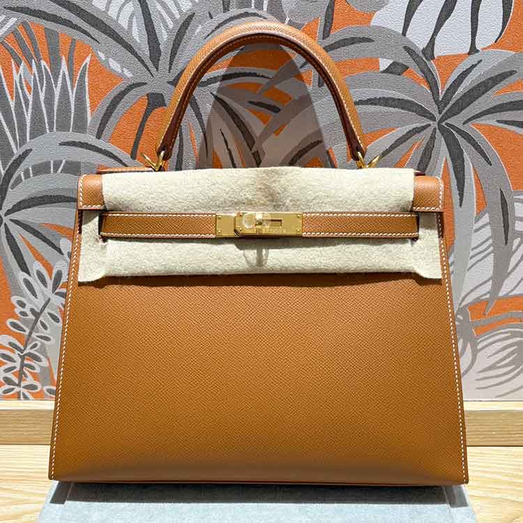 エルメス ケリー28 セリエ(外縫い) ゴールド エプソン ゴールド金具 K刻印