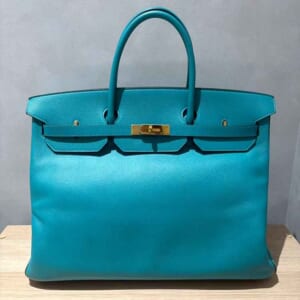 エルメス バーキン40 SPO ブルーパオン/プルーズ エプソン ゴールド金具 X刻印