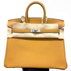 エルメス バーキン25 ナチュラルサブレ トゴ シルバー金具 K刻印